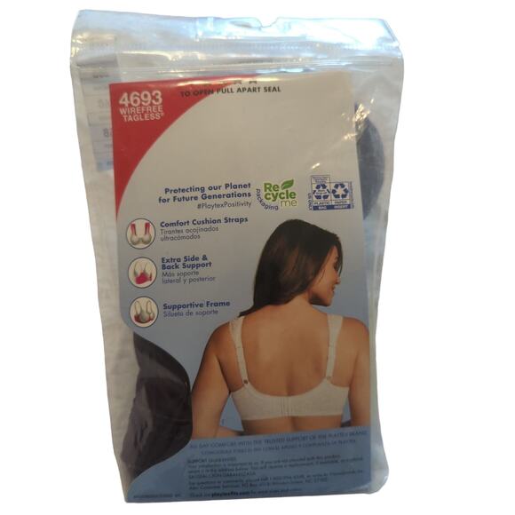 Playtex 18 Hour Ultimate Shoulder Comfort Wirefree Bra, NWT, 36B - Picture 2 of 6